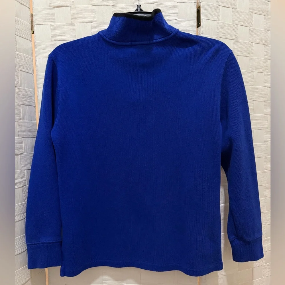Polo Ralph Lauren Boys Royal Blue Quarter Zip Pullover Size M 10-12